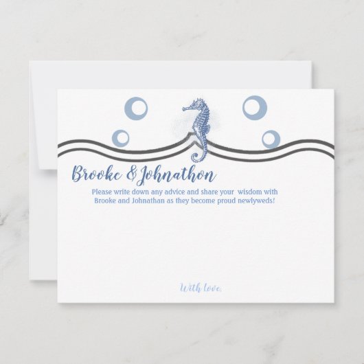 4,25x5,5 Carte de conseil Seahorse Sea Ocean Beach (Devant)