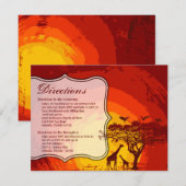 4,25x5,5 Carte de direction African Safari Giraffe (Devant / Derrière)