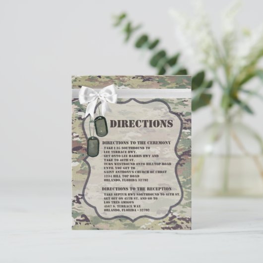 4.25x5.5 Carte de direction Armée de l'Air  OCP Ca (Debout devant)