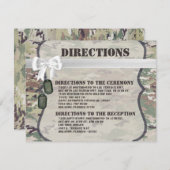 4.25x5.5 Carte de direction Armée de terre Force a (Devant / Derrière)