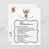 4,25x5,5 Carte de direction cerf de boho Buck Head (Devant / Derrière)