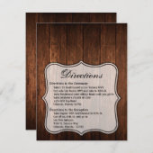 4.25x5.5 Carte de direction Grange Bois Pays rusti (Devant / Derrière)