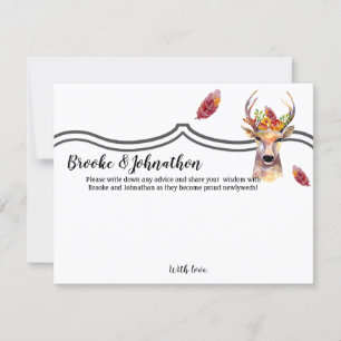 4.25x5.5 Conseils carte cerf de boho Buck Head Bro