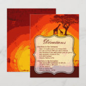 4.25x5.5 Directiekaart Afrikaanse Safari Giraffe S Kaart (Voorkant / Achterkant)