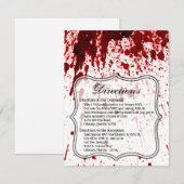 4.25x5.5 Directiekaart Bloedplaatje Vampire kreeg Kaart (Voorkant / Achterkant)