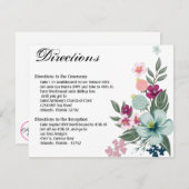 4,25x5,5 Fleurs tropicales de la carte de directio (Devant / Derrière)