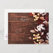 4.25x5.5 Richting Kaart Katoenen Tak op Donker Hou (Voorkant / Achterkant)