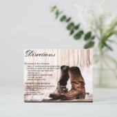 4.25x5.5 Richting Kaart Laarzen Landelijk Rustiek (Staand voorkant)