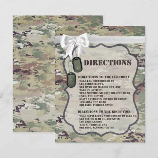 4.25x5.5 Richting Kaart Leger Luchtmacht OCP Camo (Voorkant / Achterkant)