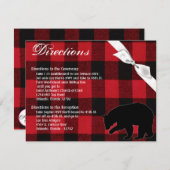 4.25x5.5 Richting Kaart Rode Buffel Plaid Beer Bla (Voorkant / Achterkant)