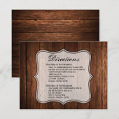 4.25x5.5 Richting Kaart Schuur Hout Landelijk Rust (Voorkant / Achterkant)