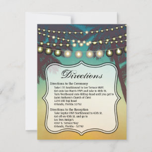 4.25x5.5 Richting Kaart Strand Zonsondergang Palmb