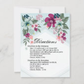 4.25x5.5 Richting Kaart Tropische Bloem op Blauw O (Voorkant)