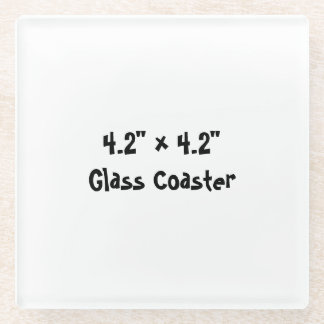 4,2" x 4,2" glazen onderzetter
