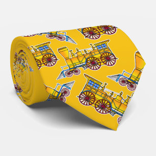 4-4-0 Boston Locomotive American Steam Train Strop Stropdas