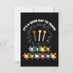 4/4, het is een goede dag om kleine mensen te lere RSVP kaartje