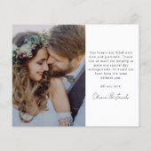 4,5 x 5,6 Carte de remerciements minimaliste de 2 (Dos)