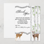 4,5 x 6,25 Carte de remerciements Deer Doe Woodlan (Devant / Derrière)