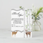 4,5 x 6,25 Carte de remerciements Deer Doe Woodlan (Debout devant)