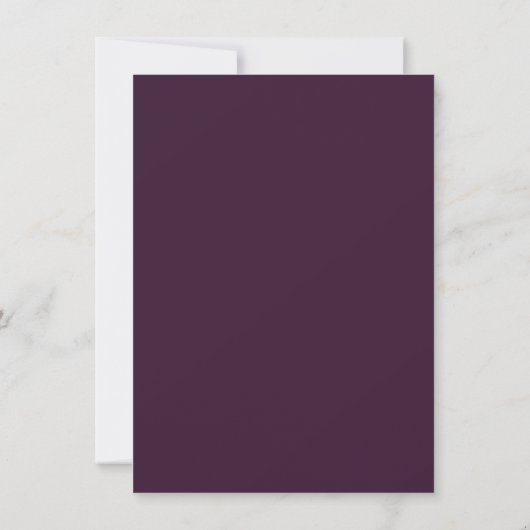 4,5 x 6,25 Carte de remerciements Plum violet Rose (Dos)