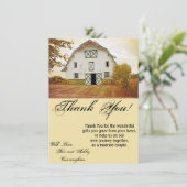 4,5 x 6,25 Carte de remerciements Sunset Barn Pays (Debout devant)