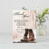 4,5 x 6,25 Cartes de remerciements Boots Country R (Debout devant)