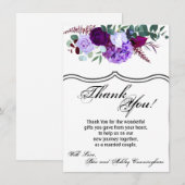 4,5 x 6,25 Hibiscus de lavande Carte de remercieme (Devant / Derrière)