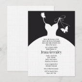 4,5 x 6,25" invitation élégante de Fête de la (Devant / Derrière)