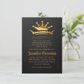 4,5" x 6,25" invitation royale de couronne de la (Debout devant)