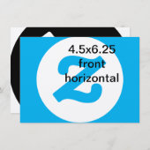 4,5 x 6,25 invitation vertical horizontal (Devant / Derrière)