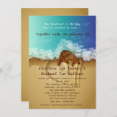 4,5 x 6,25 po Invitation au mariage de plage (Devant / Derrière)