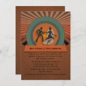 4,5 x 6,25 pouces Style rétro Invitation au mariag (Devant / Derrière)