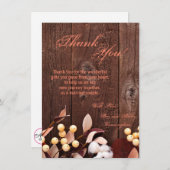 4,5x6,25 Carte de remerciements Branche de coton s (Devant / Derrière)