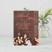 4,5x6,25 Carte de remerciements Branche de coton s (Debout devant)