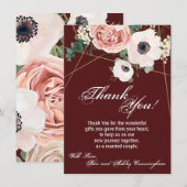 4,5x6,25 Carte de remerciements Géométrique Vin Ro (Devant / Derrière)