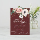 4,5x6,25 Carte de remerciements Géométrique Vin Ro (Debout devant)