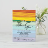 4,5x6,25 Carte de remerciements lgbtq drapeau arc- (Debout devant)