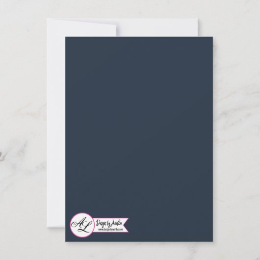 4,5x6,25 Cosmos rose bébé Carte de remerciements s (Dos)