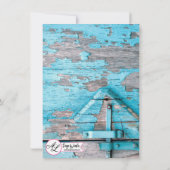 4.5x6.25 Dankkaart Blauwe Houten Schuurdeur Laarze Kaart (Achterkant)