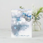 4.5x6.25 Hartelijk dank voor uw kaartje Sneeuwvlok Kaart (Staand voorkant)