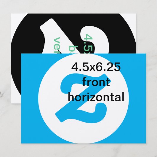 4,5x6,25 invitation horizontale verticale (Devant / Derrière)
