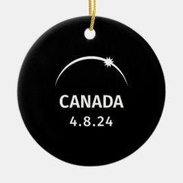 4.8.24 Zonsverduistering Canada Keramisch Ornament