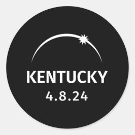 4.8.24 Zonsverduistering Kentucky Ronde Sticker