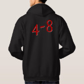 4-8 uur (zwart) hoodie (Achterkant)