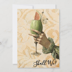 *~*  4 A101  Sierlijke Cocktail FOTO BACHELORETTE Kaart