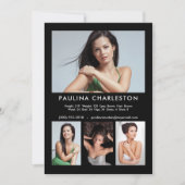 4 Acteur de modèle photo 5x7 Modèle de carte Comp/ (Devant)