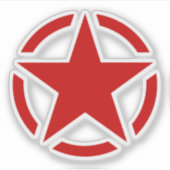 4 Amerikaanse sterrenpotloodstiften Sticker (Voorkant)