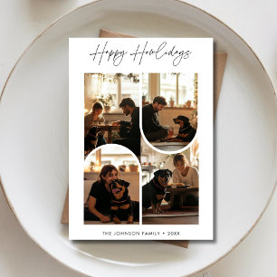 4 Arch Foto Happy Howholidays Grappige Hond Kerstm Feestdagenkaart