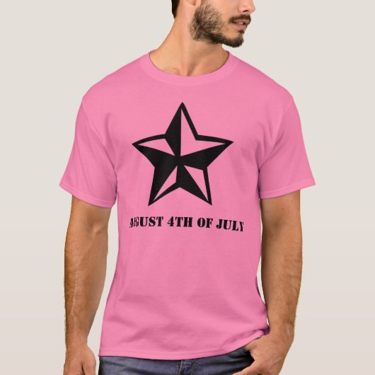 4 augustus van juli t-shirt (Voorkant)