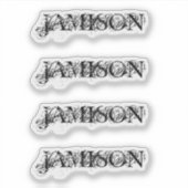 4 autocollants Black Business Name logo bouteille (Devant)